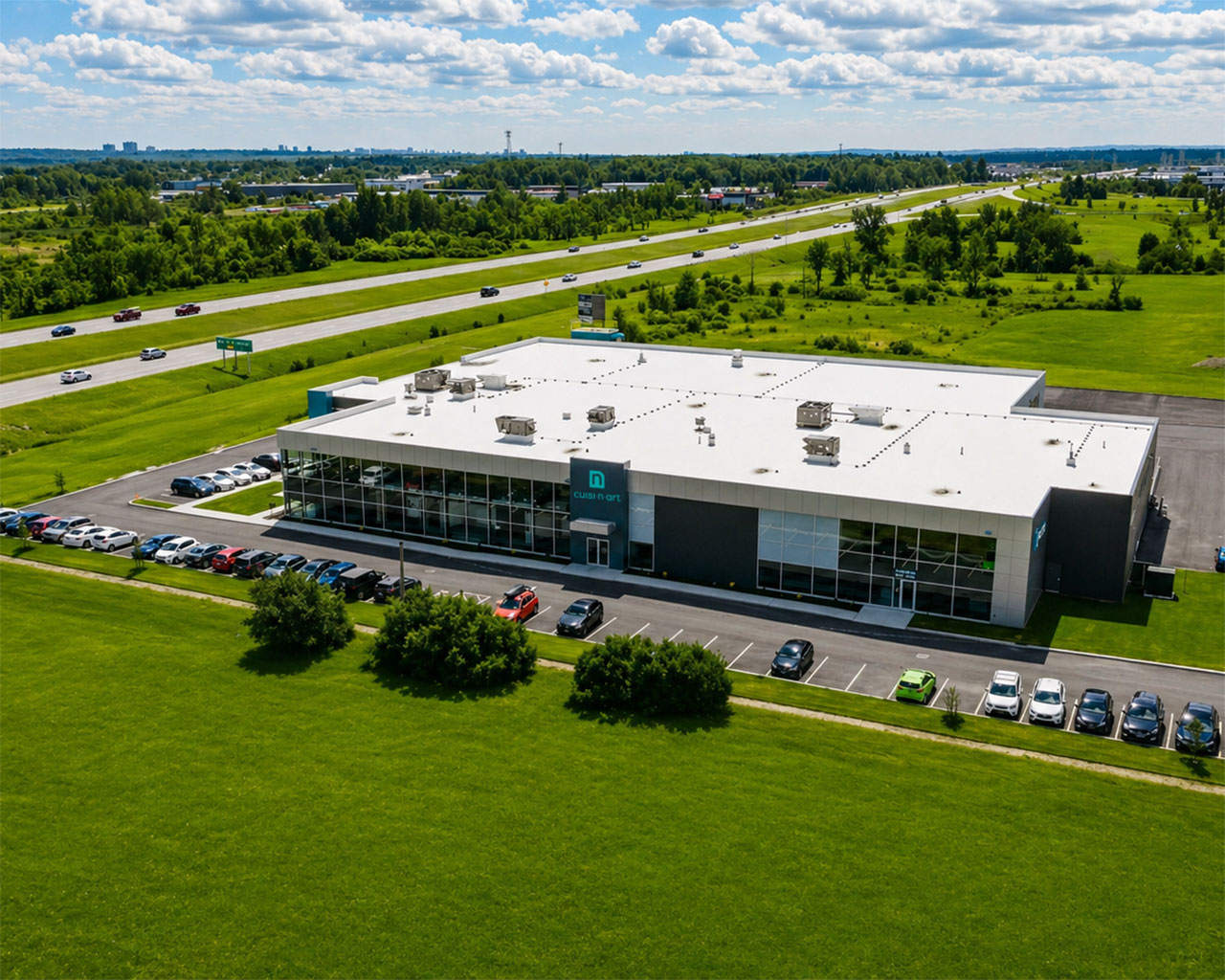 Aerial view of the Cuisi-n-art plant in Gatineau