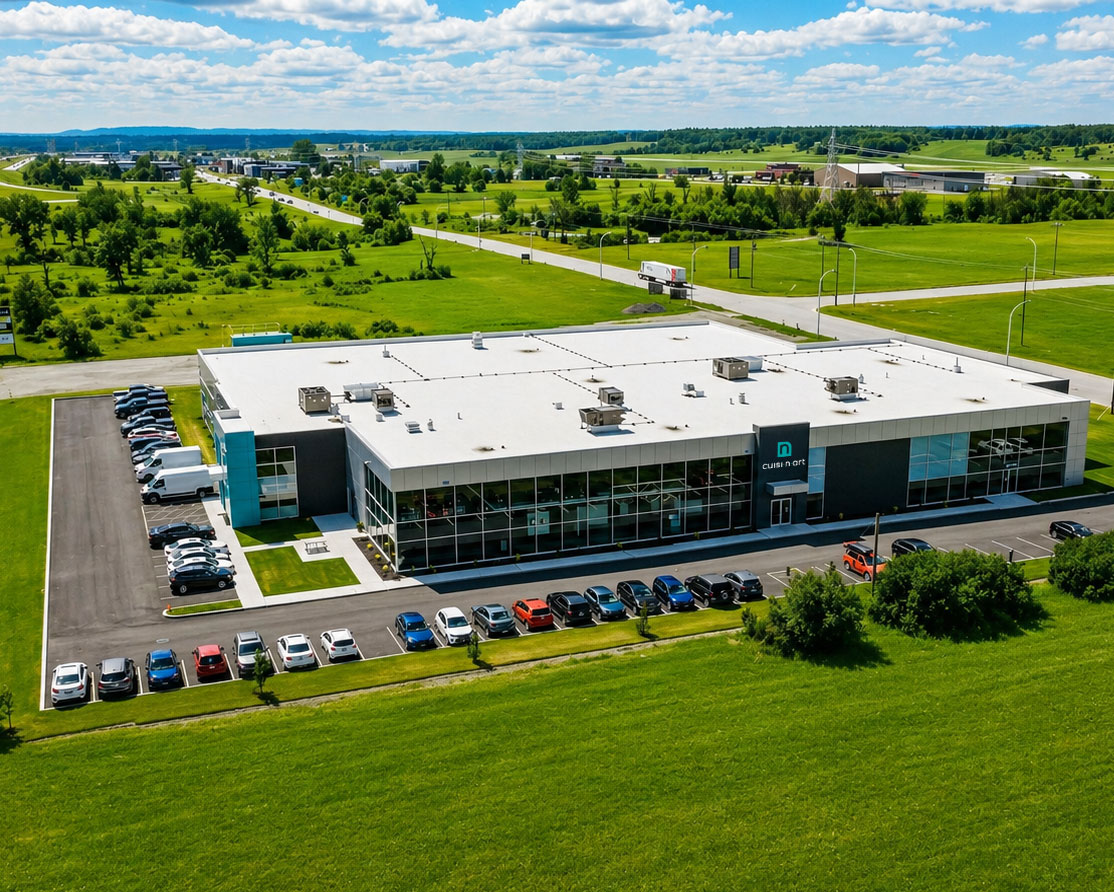 Vue aérienne de l’usine Cuisi-n-art à Gatineau