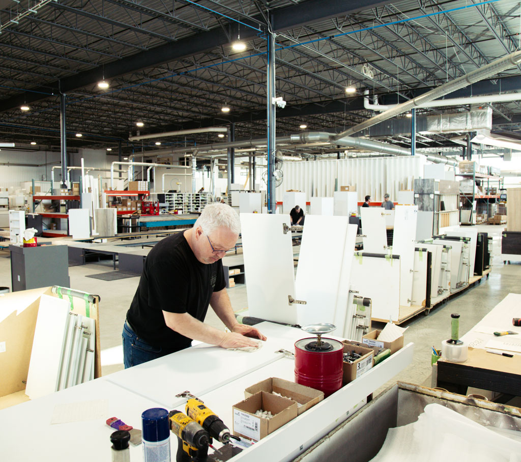 Employee at work in the plant